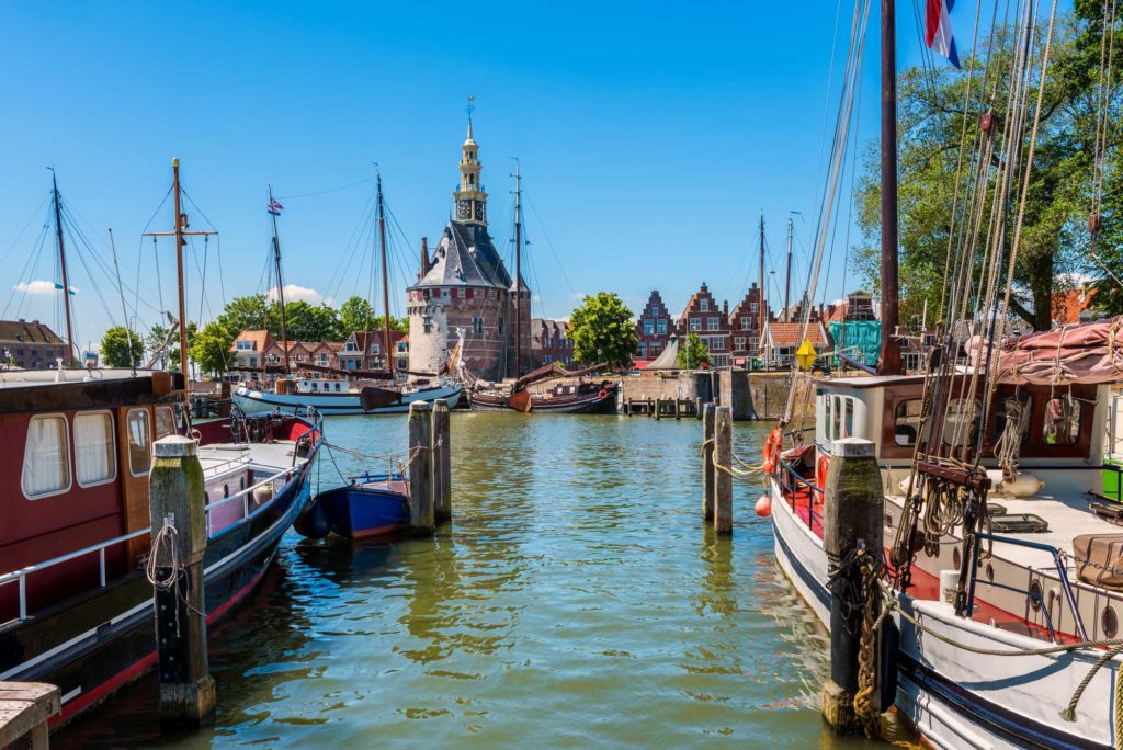 The village of Hoorn on the Markermeer, North Holland, Netherlands